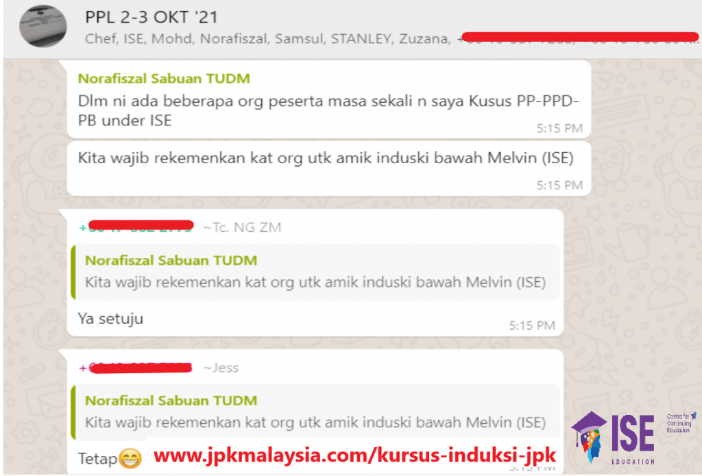 Kursus Induksi PPL - Testimoni 2-3 Okt 21