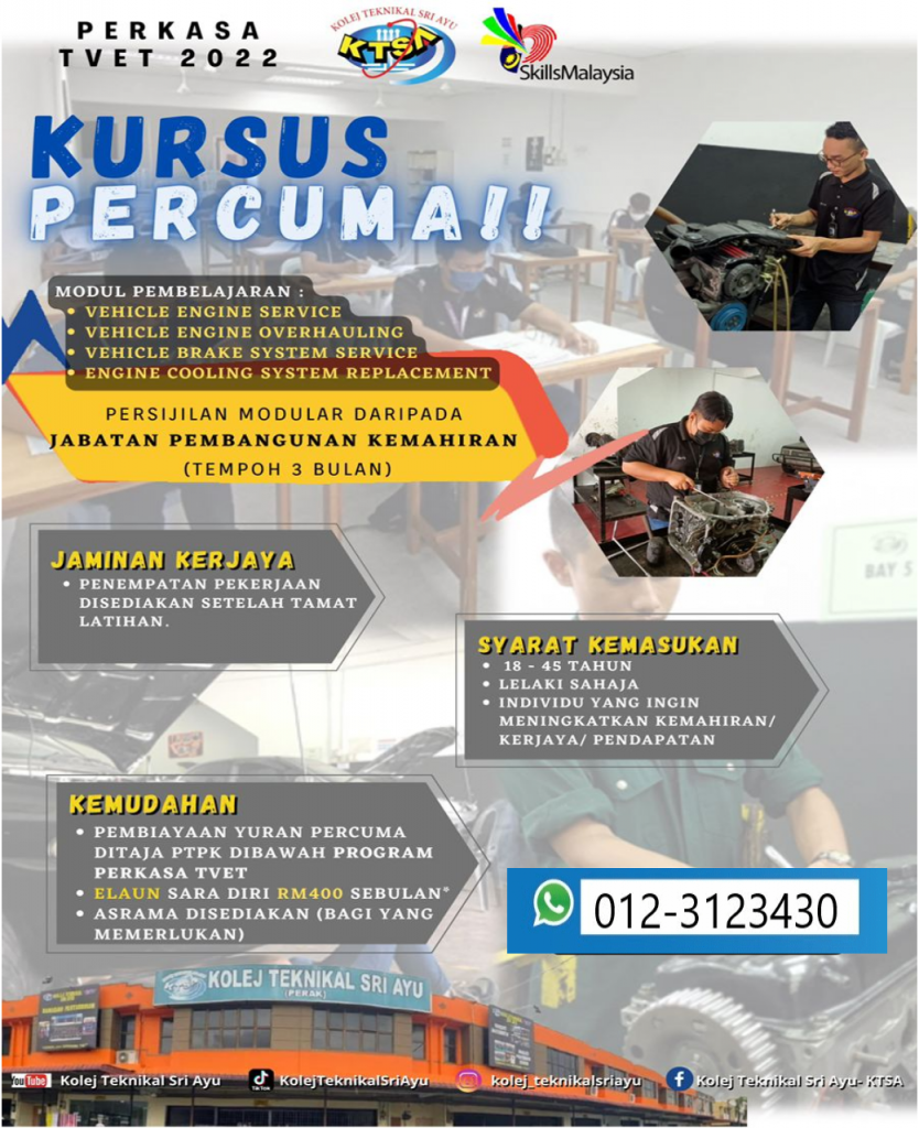 Kursus Kemahiran Percuma 2022 - KSA