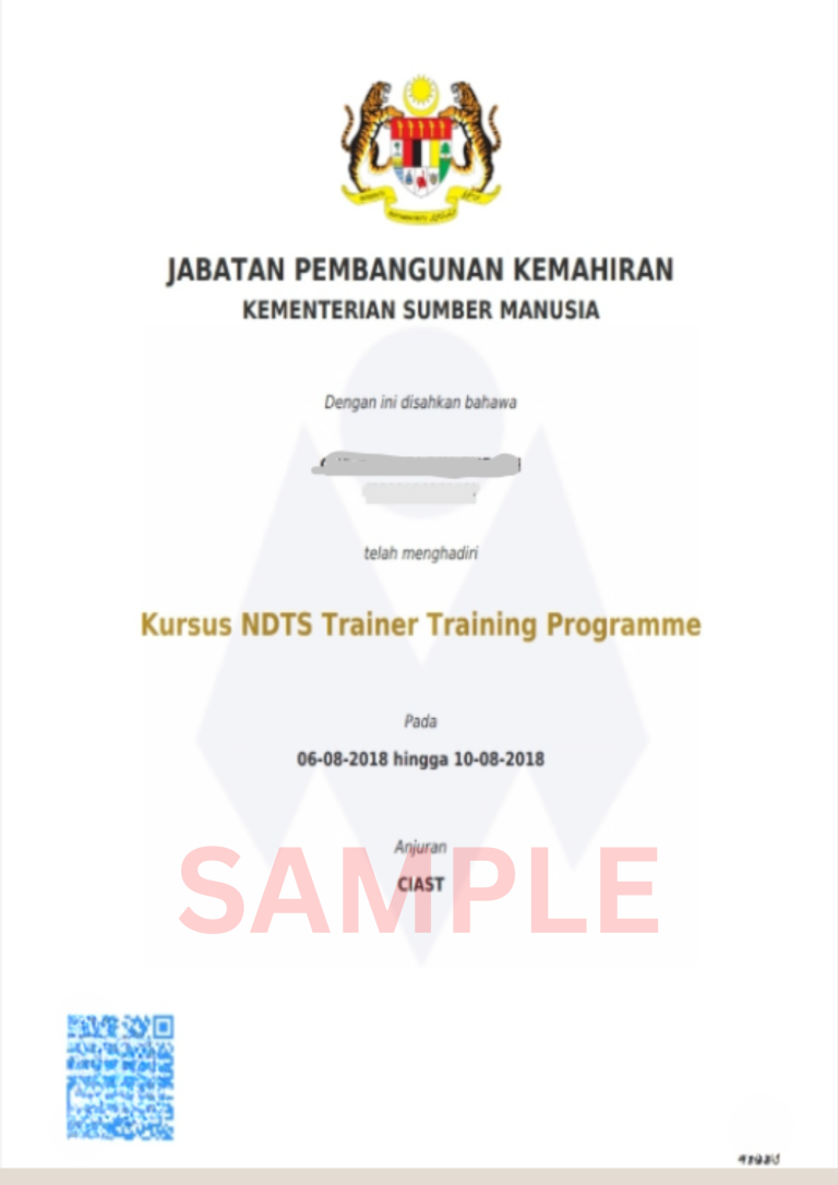 Tvet Sijil Kemahiran Malaysia Ttt I Sldn Ndts Skm Ppt I Noss